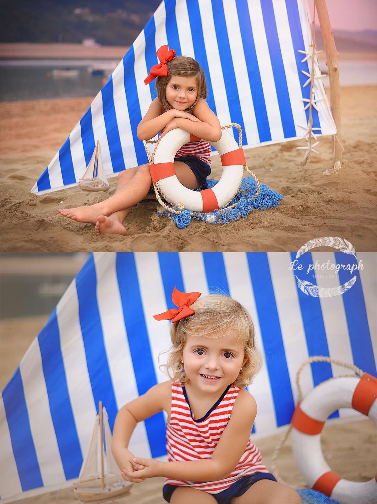 Colla Ane Izaro Creativa 01 - Fotos con ni&ntilde;os en la playa en Bilbao