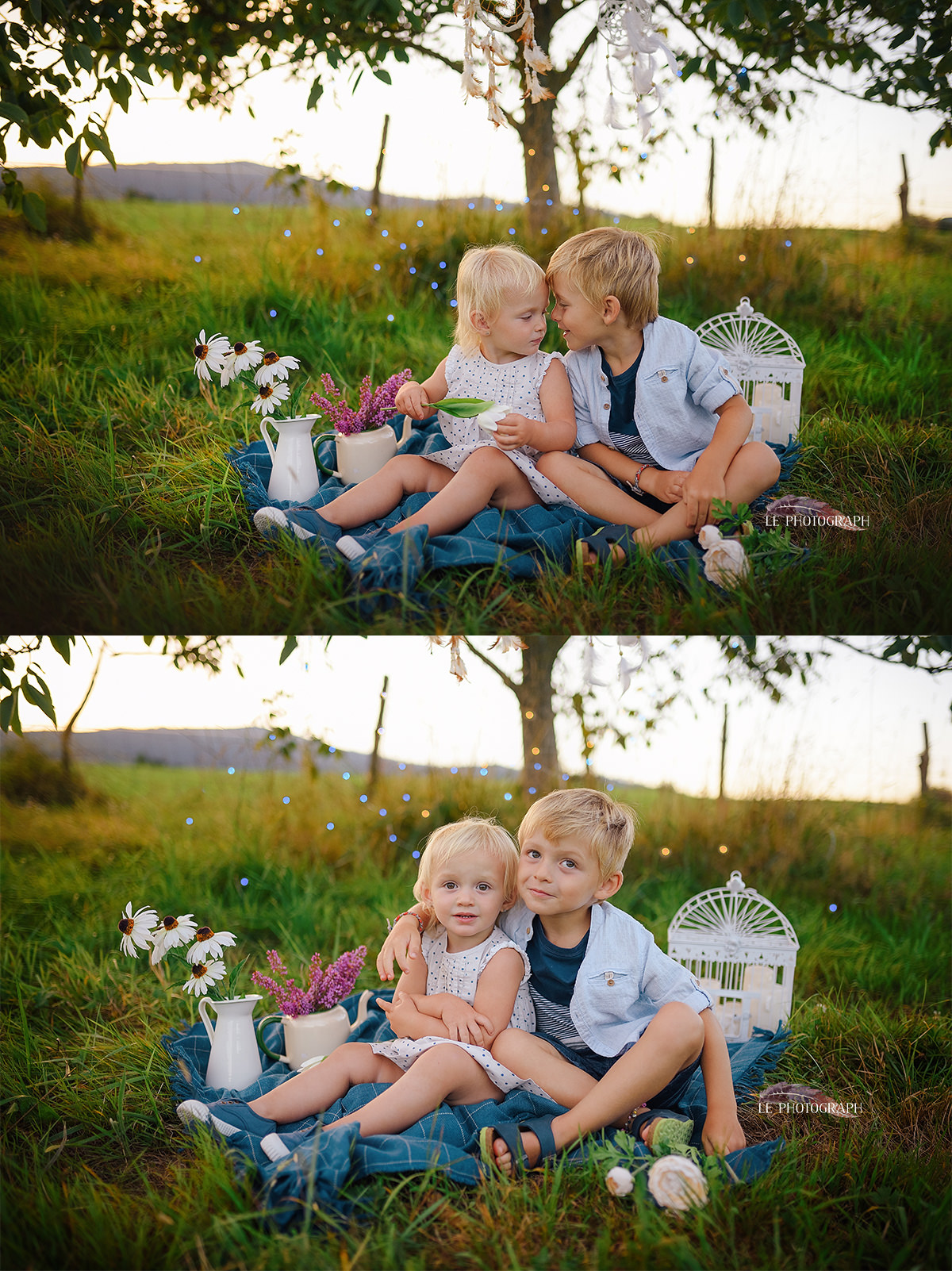 Urko y June: Sesión Creativa en el campo fotos familiares en exterior - Urko y June: Sesión Creativa en el campo