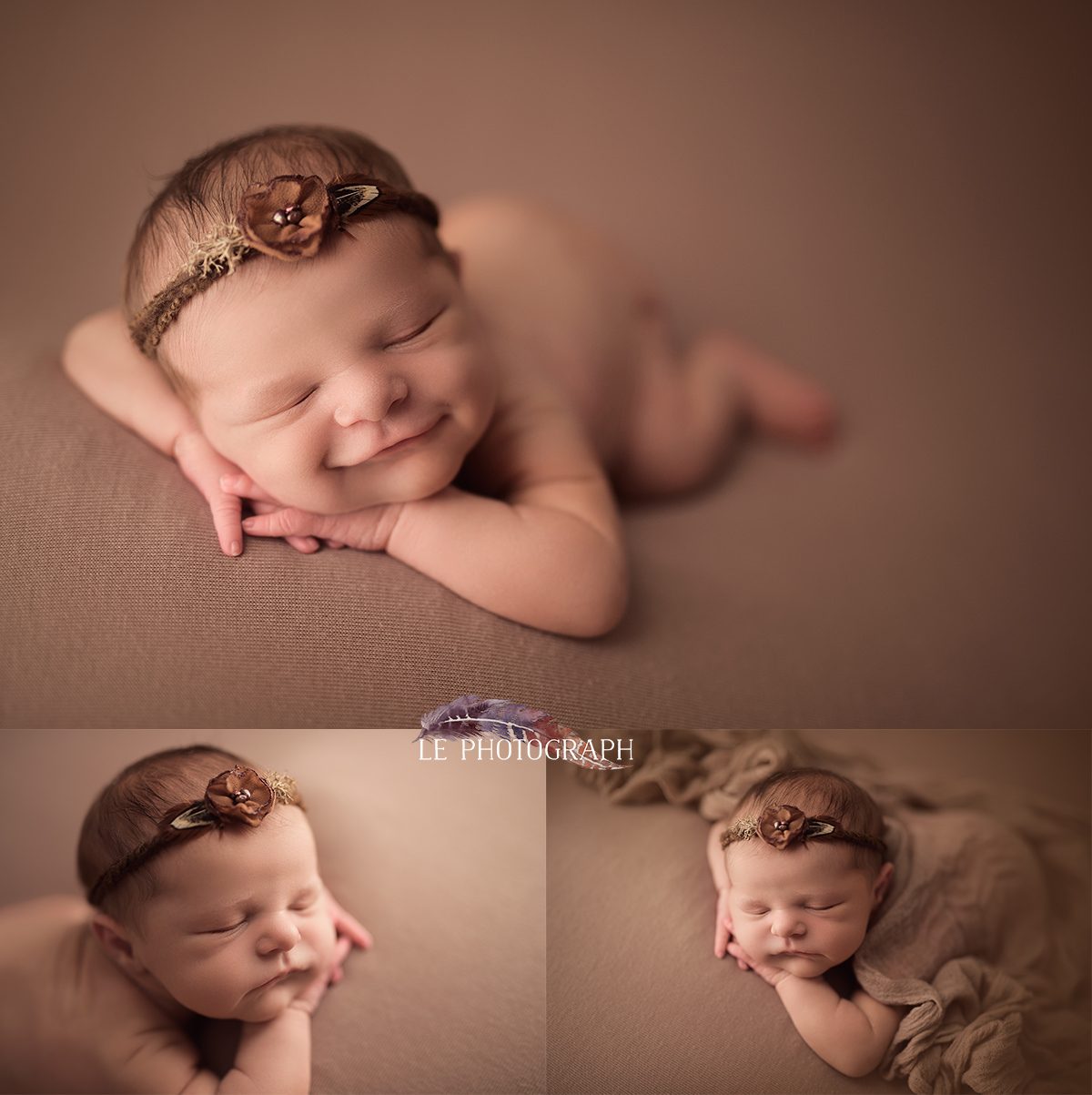 fotografia newborn espana 1200x1203 - La sesi&oacute;n newborn de Kayla: Entre tablas de surf y flores rosas