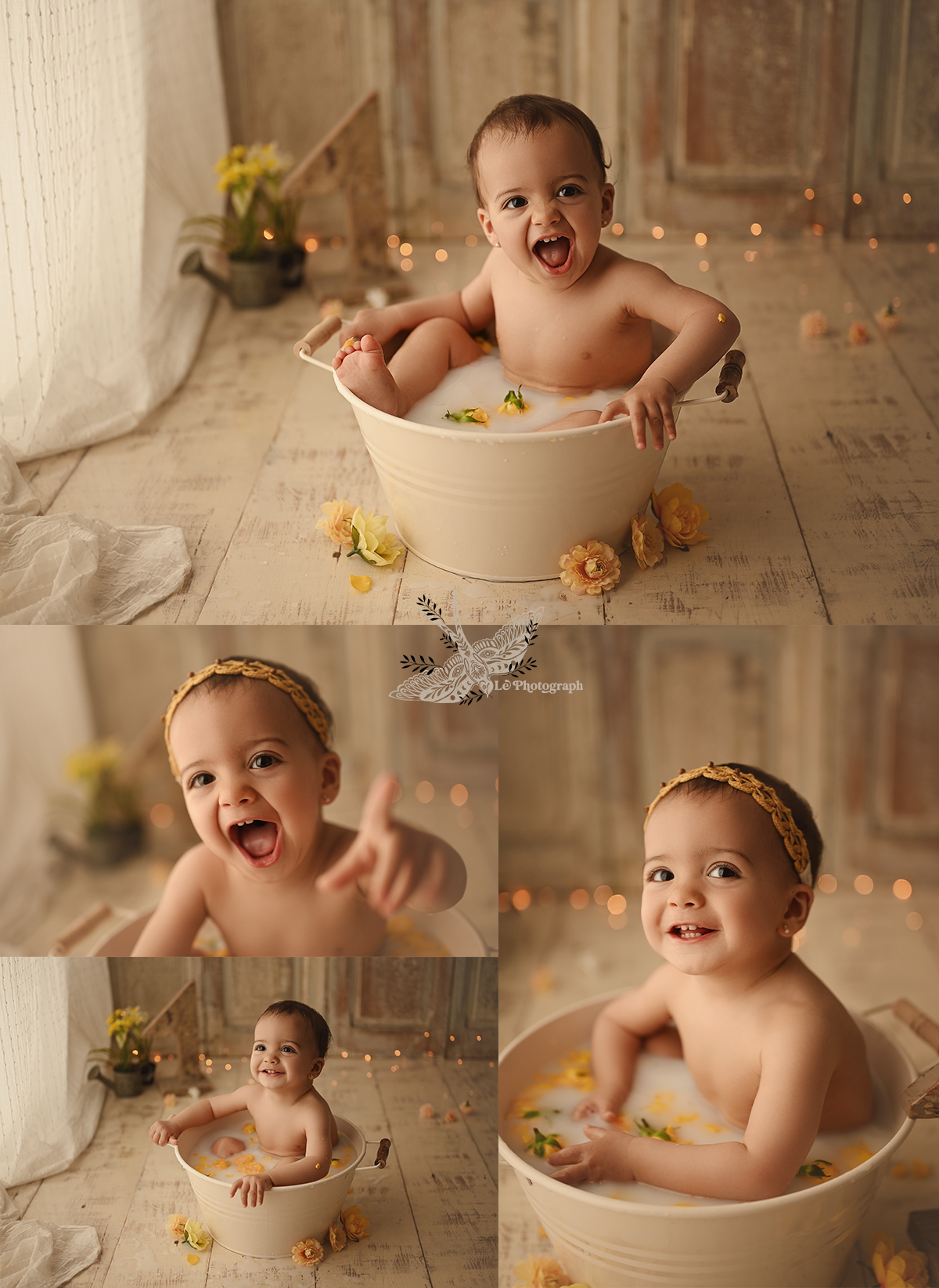 sesion milk bath bilbao - Sesi&oacute;n Cumplo un A&ntilde;ito de India - Fotograf&iacute;a de beb&eacute;s en Bizkaia