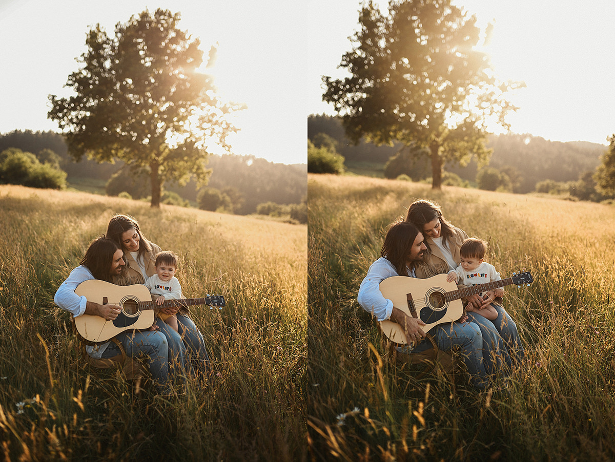 Sesión de fotos de familia en el campo en Bilbao – Un bebé, una guitarra y mucho amor fotos familia con musica y emocion bilbao - Sesión de fotos de familia en el campo en Bilbao – Un bebé, una guitarra y mucho amor