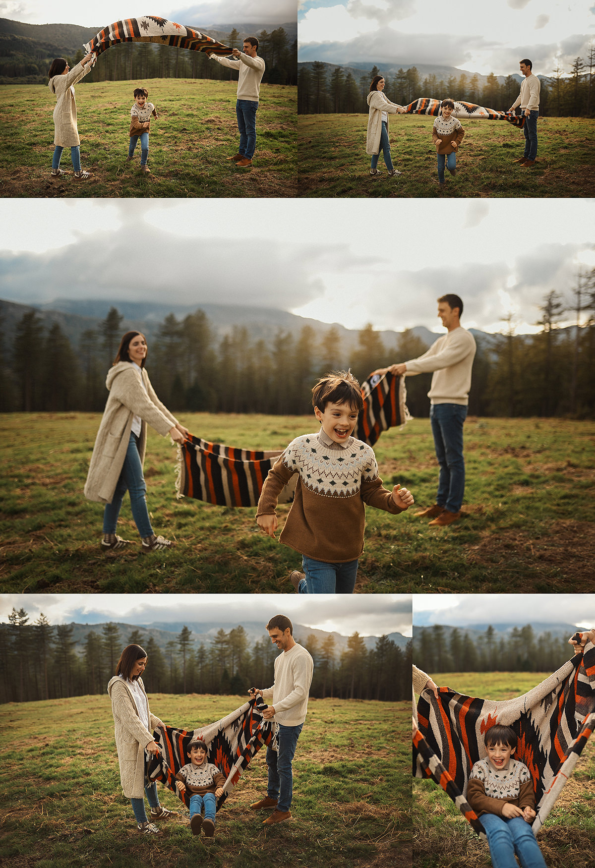 fotos de familia en otono Sopelana - Sesiones familiares en Oto&ntilde;o 🍂🍁