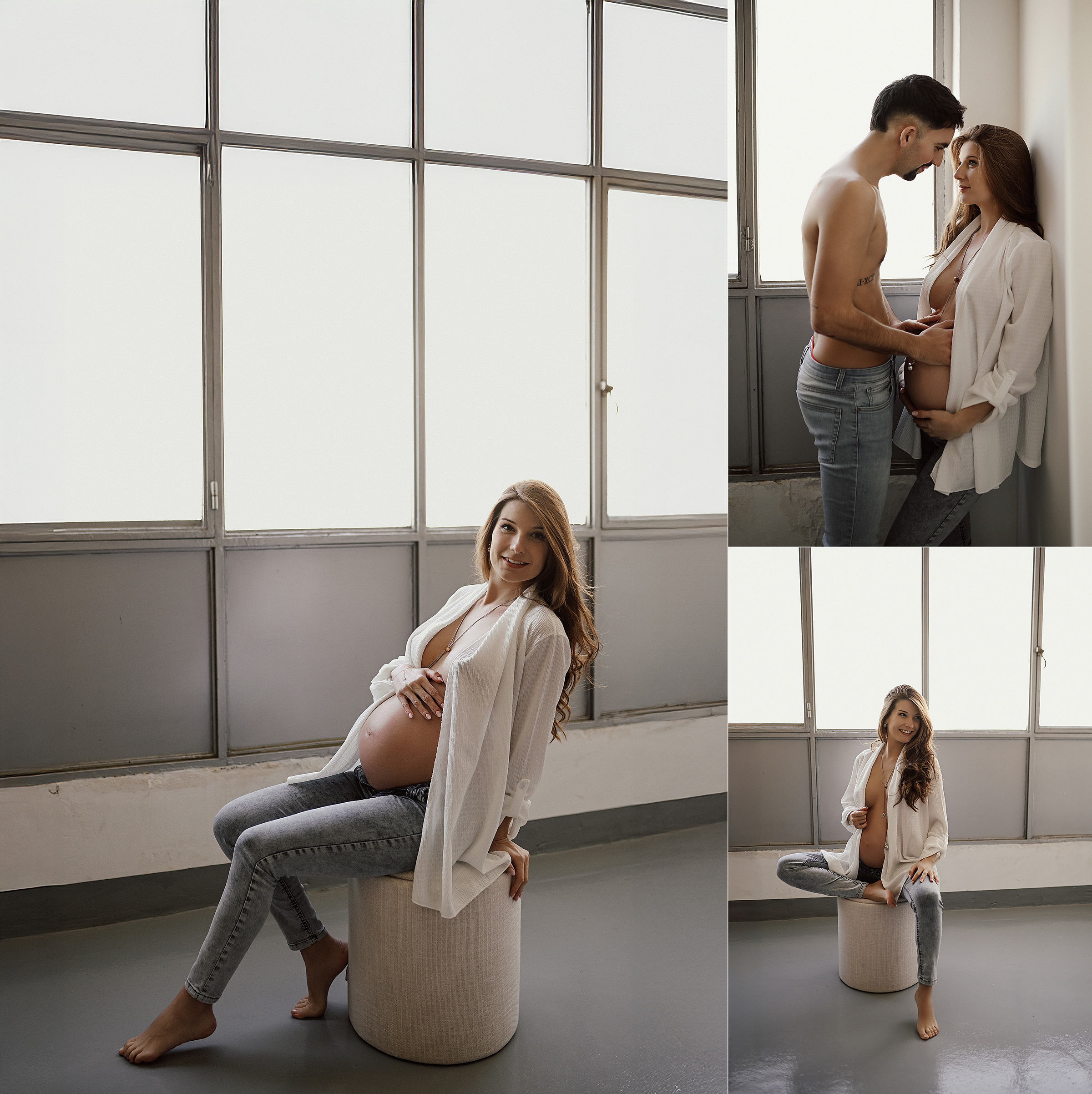 fotografos de embarazo en estudio bilbao marina y guille - Fotograf&iacute;a de embarazo en Bilbao