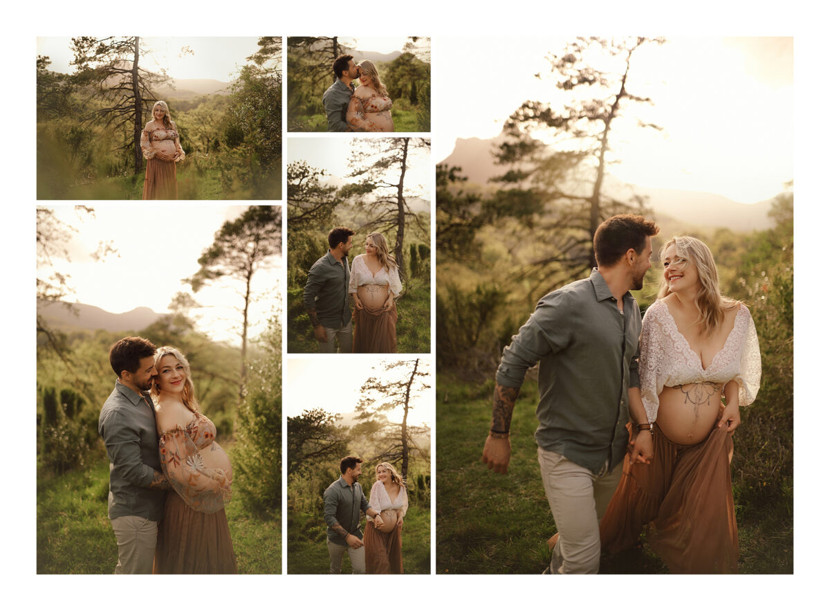 sesion de fotos de embarazo en exterior en bilbao pareja caminando atardecer 1200x883 - Sesi&oacute;n de fotos de embarazo en exterior en Bilbao: